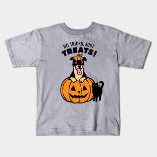 Rottweiler Halloween No Tricks Just Treats Kids T-Shirt